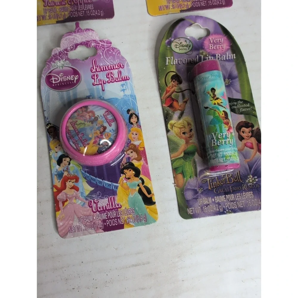 Lot Of 8 Disney Princess Lip Balm Gloss Fairest Apple Strawberry Snow White